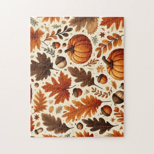 Puzzle feuille/citrouille/cavernes Automne (Vertical)
