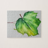Puzzle Feuille d'aquarelle verte (Horizontal)