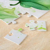 Puzzle Feuille d'aquarelle verte (Côté)