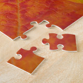 Puzzle Feuille de érable abstrait orange et rouge Automne (Côté)
