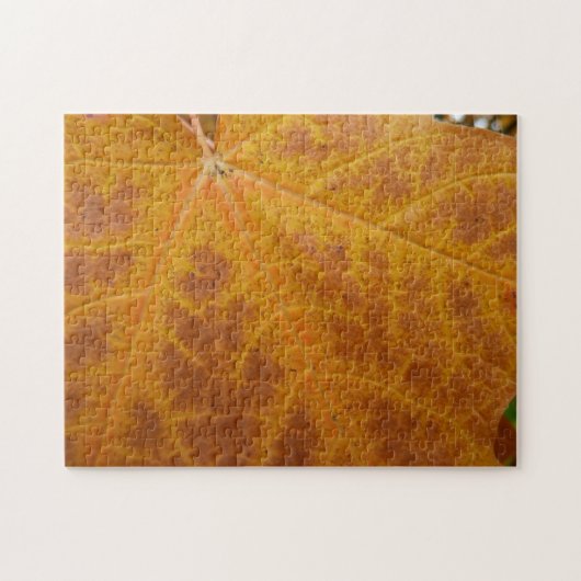 Puzzle Feuille de Érable Jaune Automne Abstrait Nature (Horizontal)