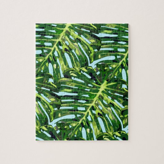Puzzle Feuille de Monstera Tropicale (Vertical)