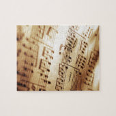 Puzzle Feuille de musique beige vintage (Horizontal)