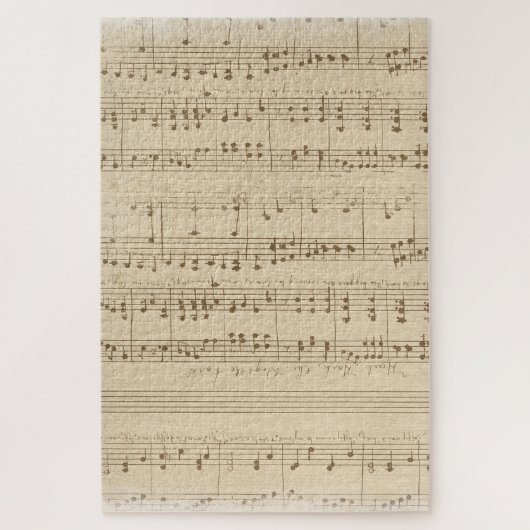 Puzzle feuille de musique vintage (Vertical)