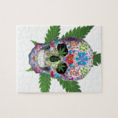 Puzzle Feuille de pot de crâne décorée (Horizontal)