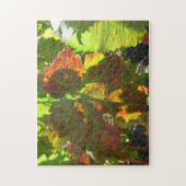 Puzzle - Feuille de raisin rouge sur la vigne (Vertical)