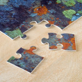 Puzzle Feuille de tremble sur une roche couverte de liche (Côté)