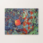Puzzle Feuille de tremble sur une roche couverte de liche (Horizontal)