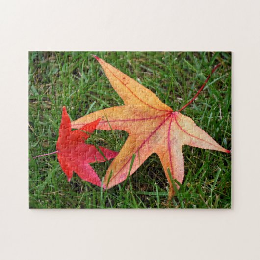 Puzzle Feuille d'érable aux couleurs vives (Horizontal)