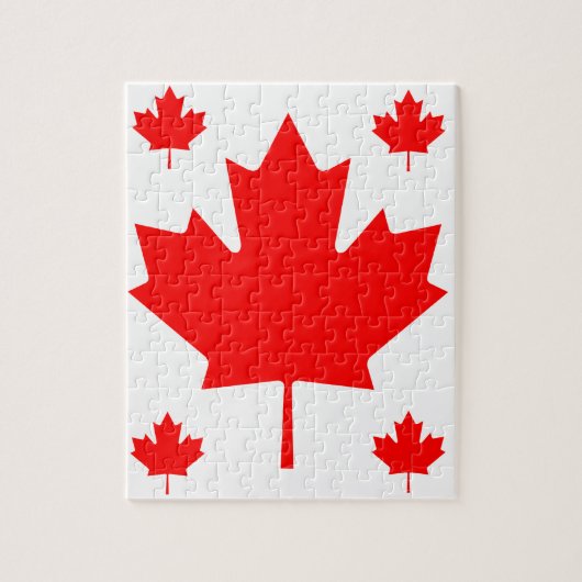 Puzzle Feuille d'érable du Canada (Vertical)