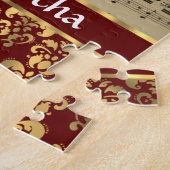 Puzzle Feuille éléphant et musique (Côté)