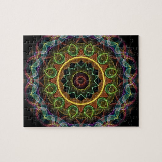 Puzzle feuille formé par oeuf de spirograph (Horizontal)