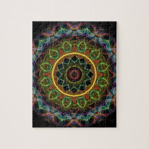 Puzzle feuille formé par oeuf de spirograph