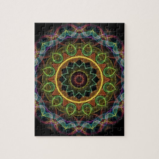 Puzzle feuille formé par oeuf de spirograph (Vertical)