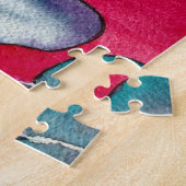 Puzzle Feuille gomme Eucalyptus aquarelle art (Côté)