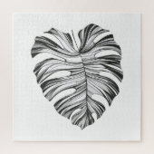 Puzzle Feuille Monstera : Élément Naturel Tropical. (Vertical)
