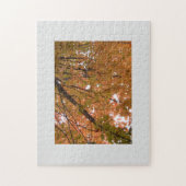 Puzzle feuille orange d'automne (Vertical)