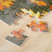 Puzzle feuille tombé sous la pluie (Côté)