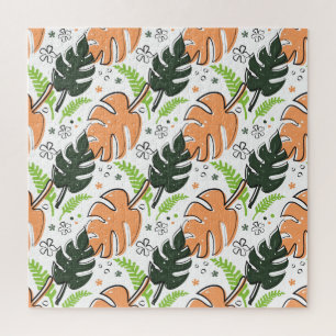 puzzle feuille tropical