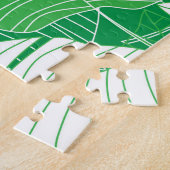 Puzzle feuille tropicale Abstraite, peinture artistique. (Côté)