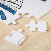 Puzzle Feuille tropicale colorée, motif moderne. (Côté)