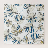 Puzzle Feuille tropicale colorée, motif moderne. (Horizontal)