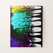 Puzzle Feuilles Abstraits Colorés Pour Enfants (Vertical)