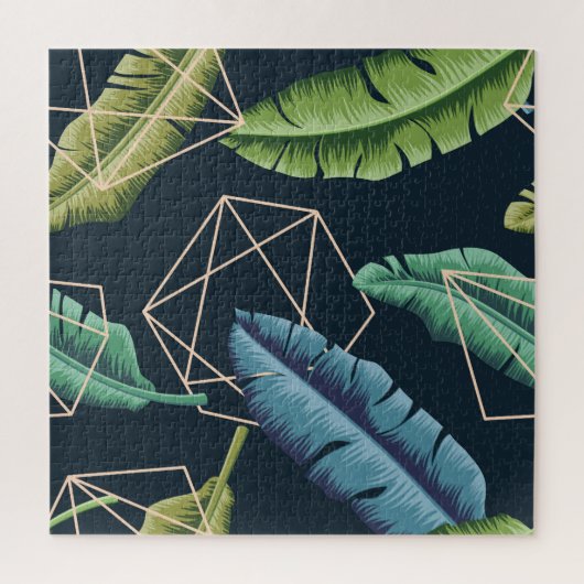 Puzzle Feuilles Abstraits : Ligne Polygonale Sans Couche. (Vertical)