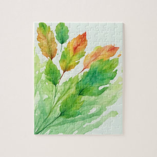 Puzzle Feuilles aquarelle