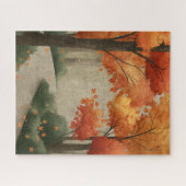 Puzzle Feuilles automnales de forêt (Horizontal)