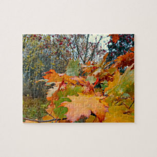 Puzzle Feuilles & Baies de Chêne d'Automne Personnalisé