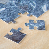 Puzzle Feuilles Dans La Glace (Bleu) (Côté)