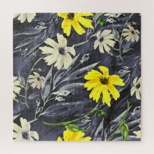 Puzzle Feuilles d'automne, baies : motif d'aquarelle.