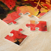Puzzle Feuilles d'automne colorées, feuille d'érable roug (Côté)
