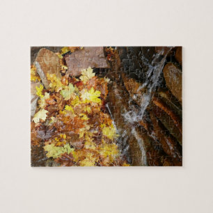 Puzzle Feuilles d'automne dans la cascade III Nature auto