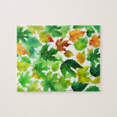 Puzzle Feuilles d'automne florales de feuille d'érable (Horizontal)