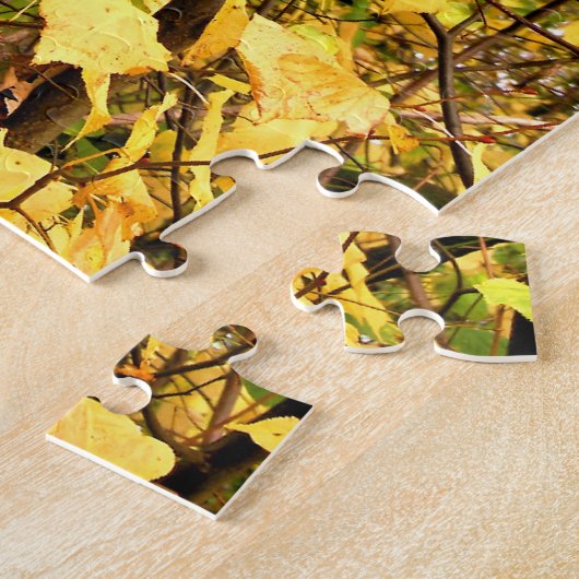 PUZZLE FEUILLES D'AUTOMNE JAUNE (Côté)