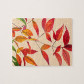 Puzzle Feuilles d'automne orange, art original à l'aquare (Horizontal)