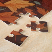 Puzzle Feuilles d'automne saisonnière Renard rouge Visage (Côté)