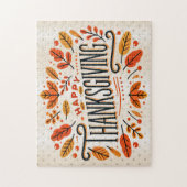 Puzzle Feuilles de automne orange bon thanksgiving (Vertical)