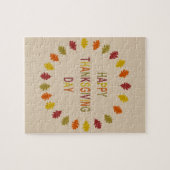 Puzzle Feuilles de chêne de Thanksgiving (Horizontal)
