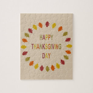 Puzzle Feuilles de chêne de Thanksgiving