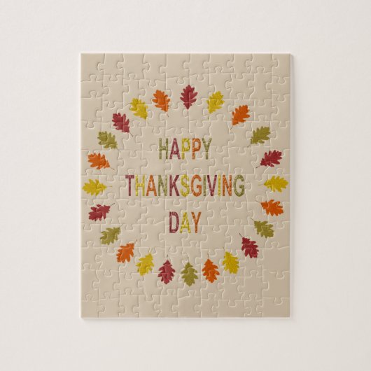 Puzzle Feuilles de chêne de Thanksgiving (Vertical)