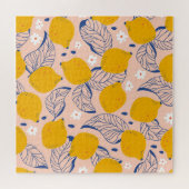 Puzzle Feuilles de citron : Vintage rose sans joint. (Horizontal)