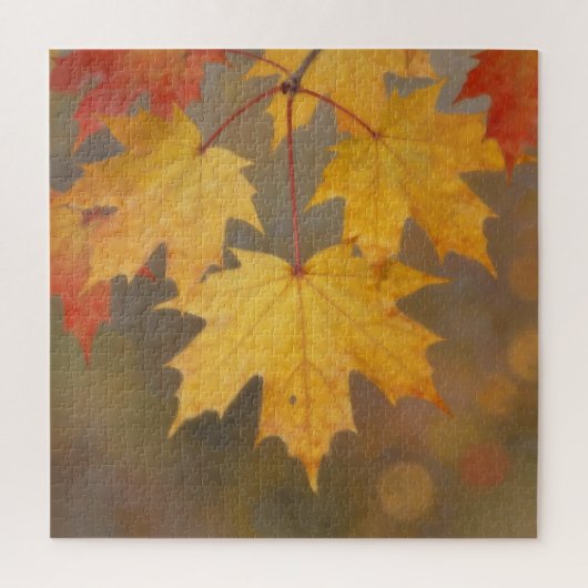 Puzzle Feuilles de érable d'automne doré (Vertical)