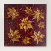 Puzzle Feuilles de Érable Dorées Peinture d'Automne (Horizontal)