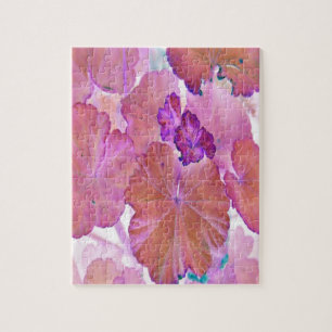 Puzzle Feuilles de géranium rose