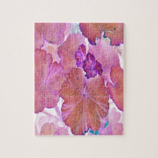 Puzzle Feuilles de géranium rose (Vertical)