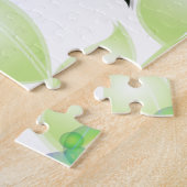 Puzzle Feuilles de jardin frais sur blanc (Côté)
