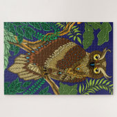 Puzzle Feuilles de la forêt de Owl Green (Horizontal)